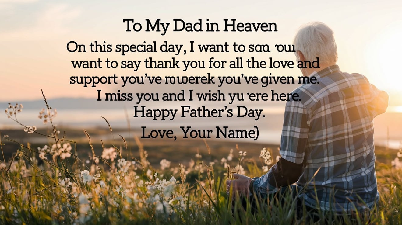 Loving message for dad in heaven on Father’s Day