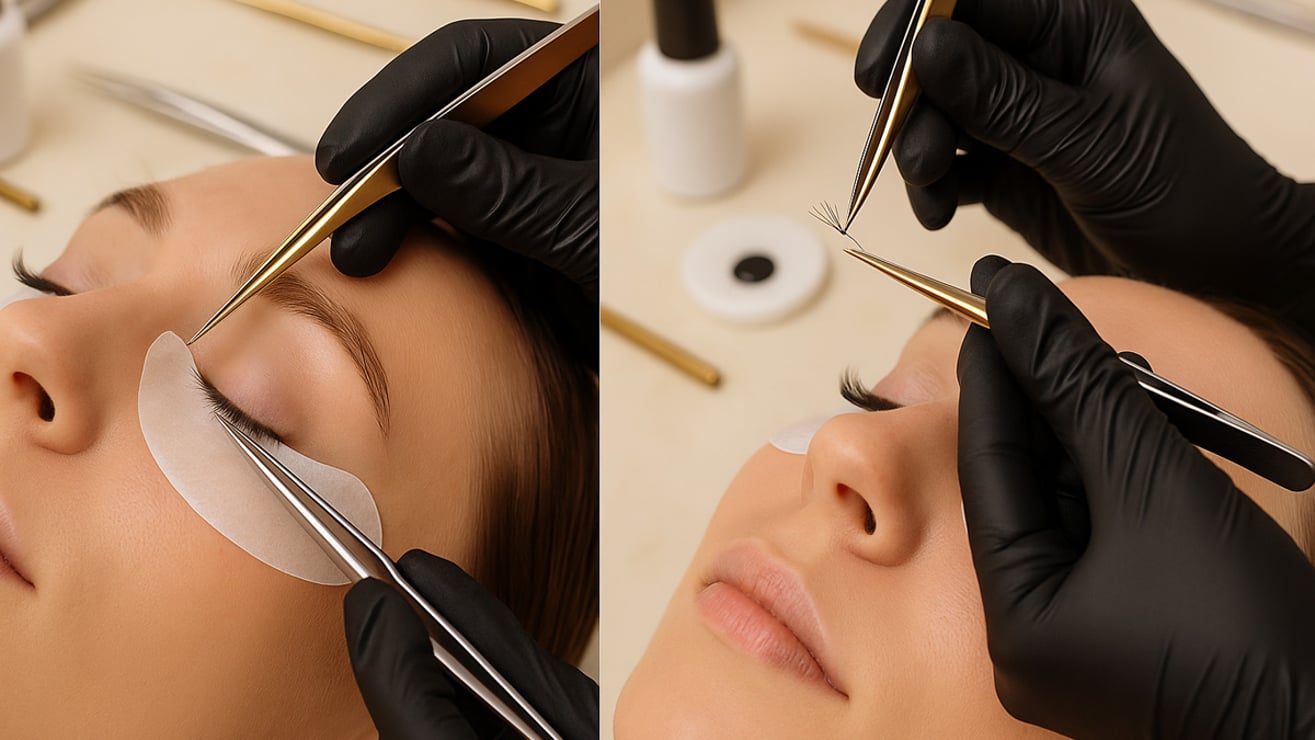Step-by-step guide to applying premade lash fans professionally