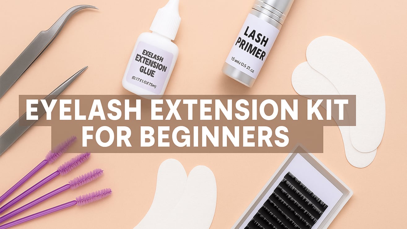 Practice mannequin head included in eyelash extension training kits