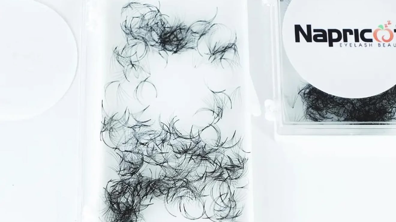 romade lash fans categorized by curl and diameter for different clients