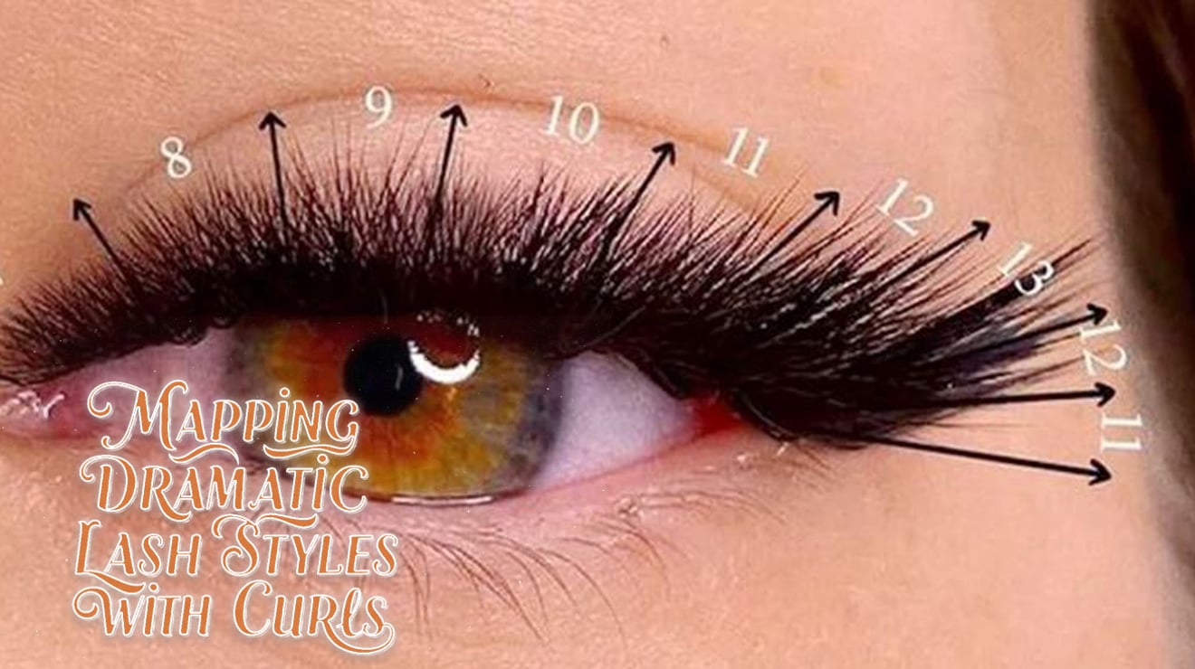 Mapping Dramatic Lash Styles with Curls