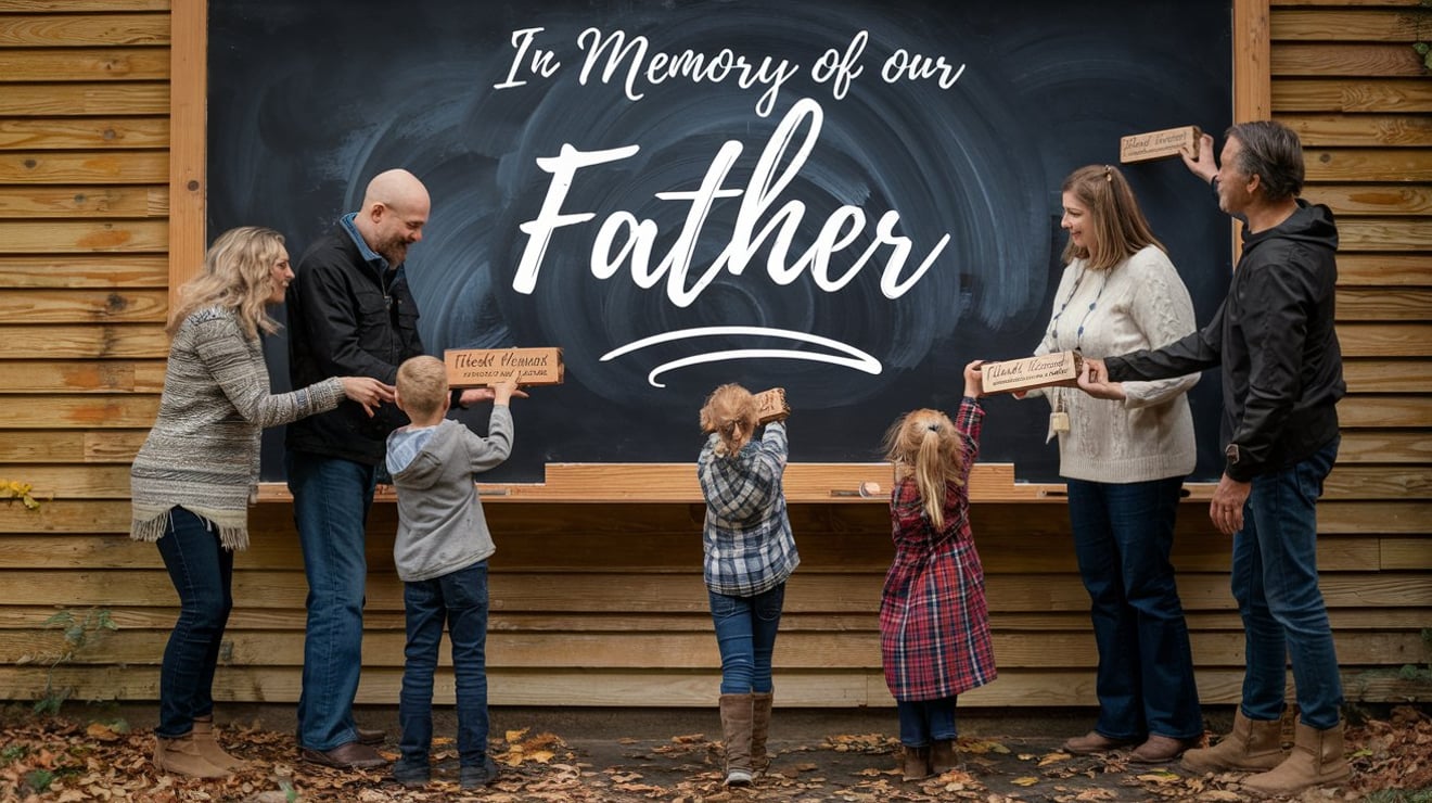 Message for dad in heaven during family tribute